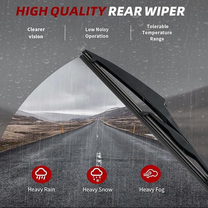 OTUAYAUTO Premium Windshield Wiper Blades - Replacement for Jeep Compass 2018-2022 - Precision Fit, All-Weather Performance, Front and Rear Wiper Blades, U Hook - 24"+18"+10" (Pack of 3)