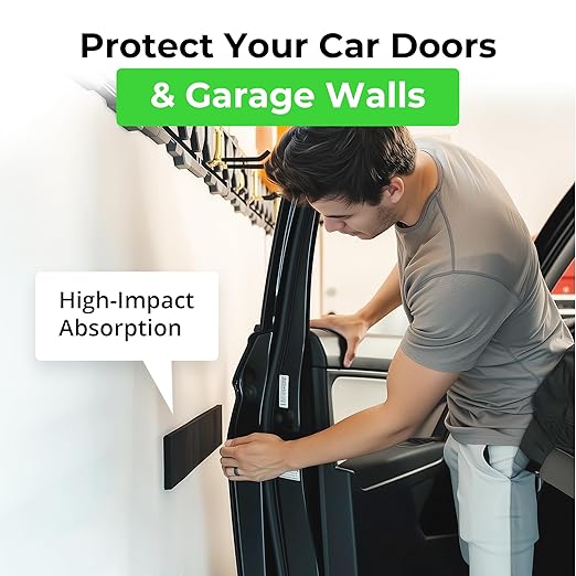 XCEL Foam Rubber Protector Panels – 4 Pack of Versatile Marine Foam Pads – Ideal for Wall Protection, Garage Parking Aids, Car Door & Bumper Padding, Anti Vibration, Insulation DIY Projects - Black