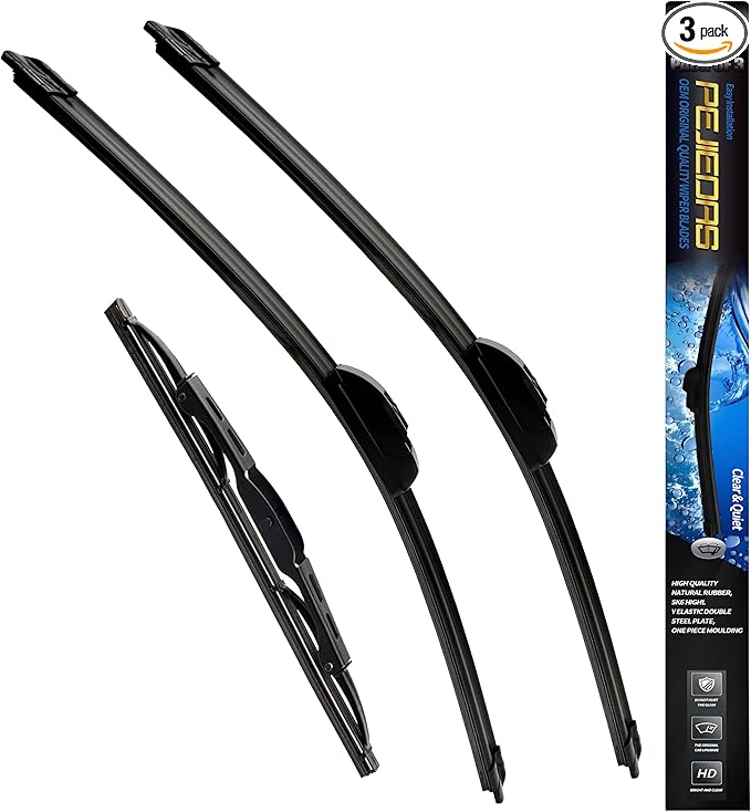 3 Wiper Blades, Front Wiper + Rear Wiper Blades for GMC Envoy 2002-2006/Yukon 2000-2006/Land Rover Range Rover Sport 2006-2013 (22 inch + 22 inch + 16 inch) OE Original Style
