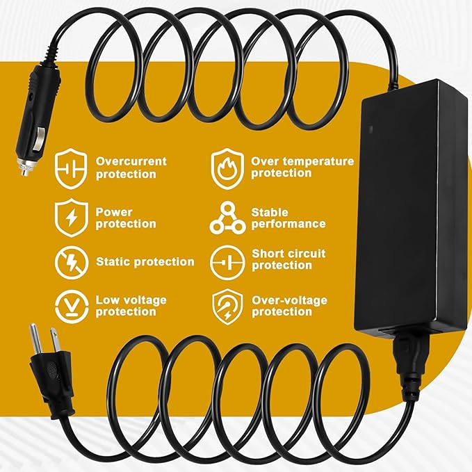 12V 10A Car Cigarette Lighter Power Adapter - Compatible with GMG Davy Crockett, Trek, Ledge, Peak Grills - Fits GMGADP10A GMG-ADP10A Models - Replacement Cord P-1266 P-1295 P-1283 P-1235