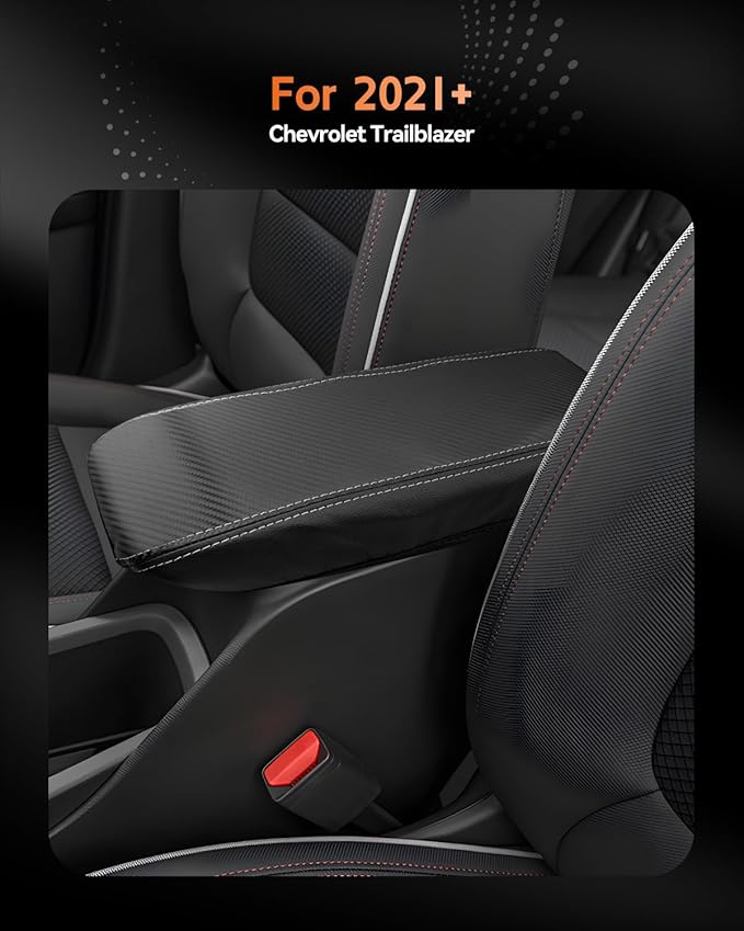 CDEFG for Chevrolet Trailblazer 2021-2025 Center Console Cover Armrest Box Cover for Chevy Trailblazer (LS, LT, Activ, RS) 2021 2022 2023 2024 2025 Accessories Arm Rest Protector