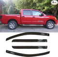 Side Window Vent Wind Deflectors fit for 2004-2015 Nissan Titan Crew Cab,4pcs Out-Channel Tape On Visors Shades, Dark Smoke Nice Looking Sun Rain Guards 94858