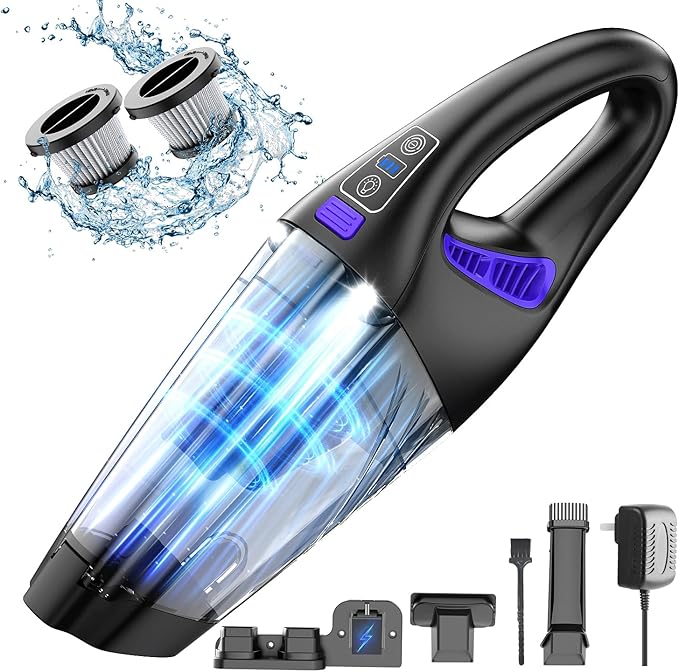 Handheld Car Vacuum Cordless, 18000Pa 160W Car Vacuum Cleaner,30Min Powerful Hand Held Vacuum Cordless Portable Vacuum Cleaner