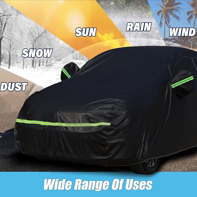 Waterproof Car Covers for 2008-2025 Dodge Challenger(Black) Custom Heavy Duty Waterproof All Weather Protection Outdoor