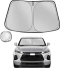 Windshield Sun Shade for 2019-2024 2025 Che-vrolet/Chevy Blazer Foldable Sun Sunshade for Car Front Window Blocks UV Rays and Heat Automotive Interior Protector Custom Fit Accessories