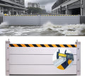Reusable Heavy Duty Aluminum Flood Barriers for Home Exterior, Flood Protection Barriers Water Barrier Door Quick Detachable Garage Doors Detachable Mobile Rain Water Baffle ( H 31.5 inch L 15FT)