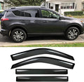 94992 Side Window Wind Deflector,4pc Outside Mount Style Nice Sun Rain Guards Set,Window Visor fit for 2013-2018 Toyota RAV-4