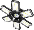 LED Garage Lights 1 Pack -180W, 18000LM 6500K Led Shop Light with 6+1 Deformable Panels, Basement Barn Light Garages Ceiling Lights, E26/E27 for Garage, Warehouse, Shop