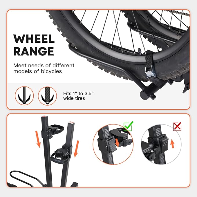 MagRack F2 Bike Rack, 200 lbs Electric Bike No Installation Bike Carrier for 2 Bike, Foldable Bike Racks for Tow Hitch 2'' Receiver Cars Trucks SUVs Minivans RV, Trailer