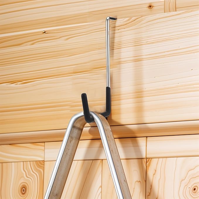 Rafter Hanger Hook, Large S Hooks for Hanging, Ladder Hanger, Bike Hooks, Garage Storage Organizer, Black 8PC