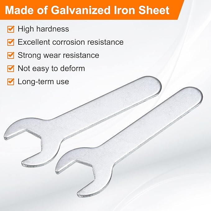 HARFINGTON 10pcs Small Wrench 12x70x2mm Metric U-Shaped Single Open Ended Spanner Super Thin Flat Head Galvanizing Wrench for Automotive Repair Furniture Assembly