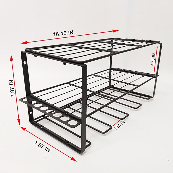 Tool Organizer, Power Tool Organizer Wall Mount with 3 Layers Tool Storage Rack for Drill Holders (Medium)