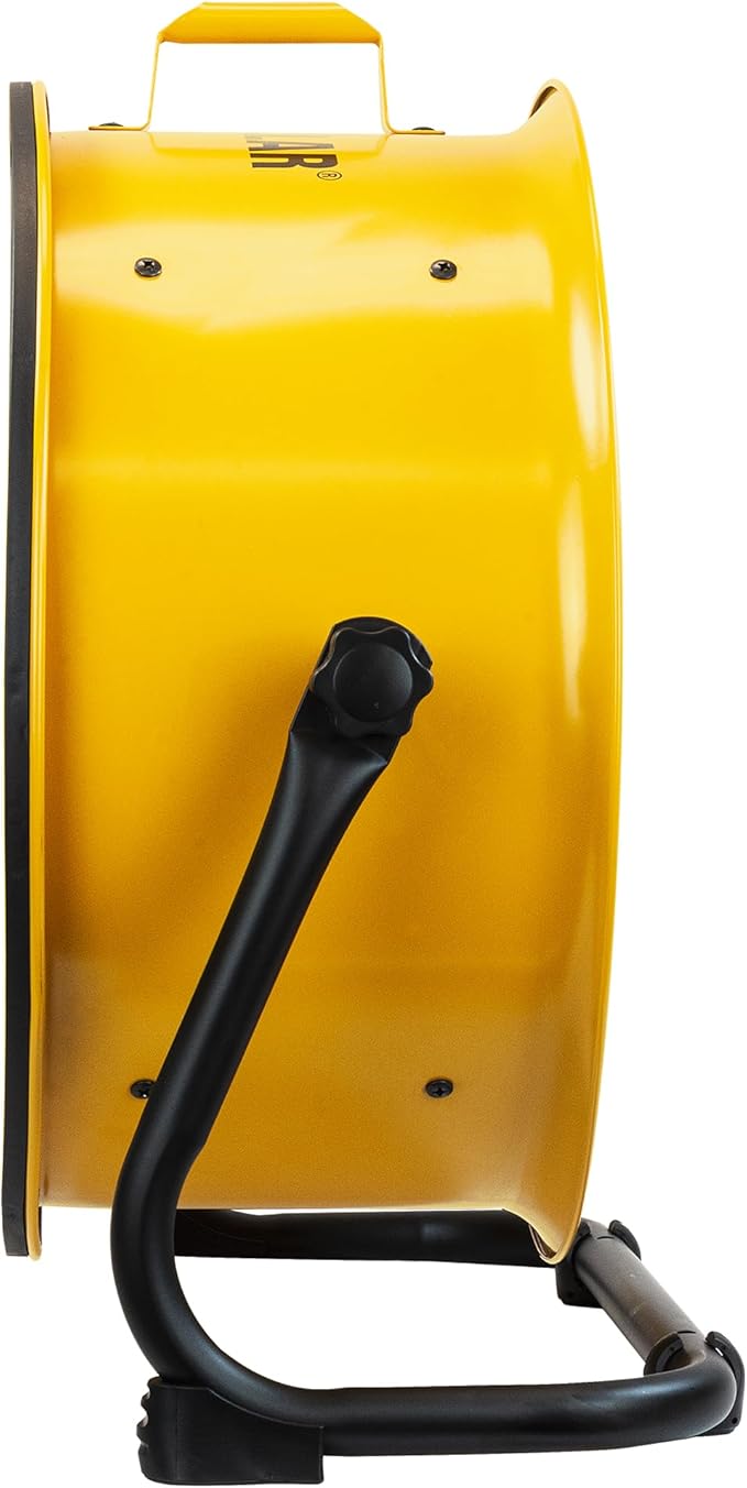 CATERPILLAR 18 inch High Velocity, 3400 CFM, 4 Speed, 360 Degree Metal Heavy Duty Pivioting Drum Air Circulator Fan, Yellow. For Home, Garage, Workshop, & Commerical Use. cETL Certified.
