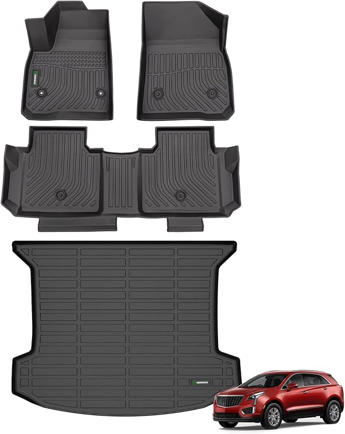 ANBINGO®Floor Mats & Cargo Liner Fit for Cadillac XT5 2017-2025.All Weather Mat for Cadillac XT5 TPE Car Matt Rugs for Cadillac XT5 Rubber Trunk Carpet for Cadillac XT5 Automotive Accessories
