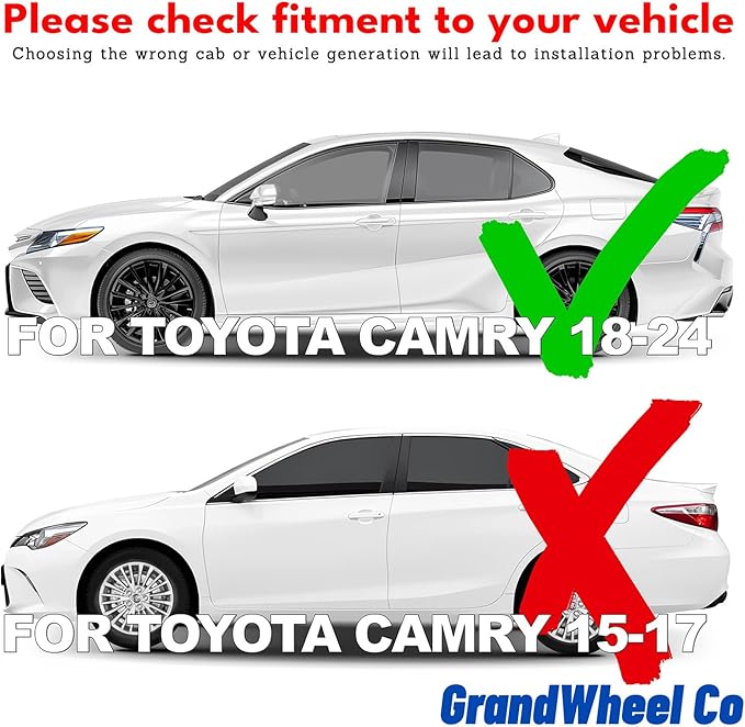 Window Deflectors Smoke Tinted in-Channel Side Window Vent Visor Deflectors Rain Guards Compatible with Camry 2018-2024 - 4pcs. GW0370