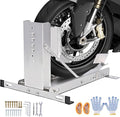 CXRCY Motorcycle Wheel Chock Stand,Anti-Rust Stainless Steel Motorcycle/Trailer Stop,3300LBS Load Capacity