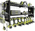 Power Tool Organizer Wall Mount,Cordless Drill Hanger Storage Rack 8 Drill Holder,3 Layers Heavy Duty Power Tool Storage Rack (Black)