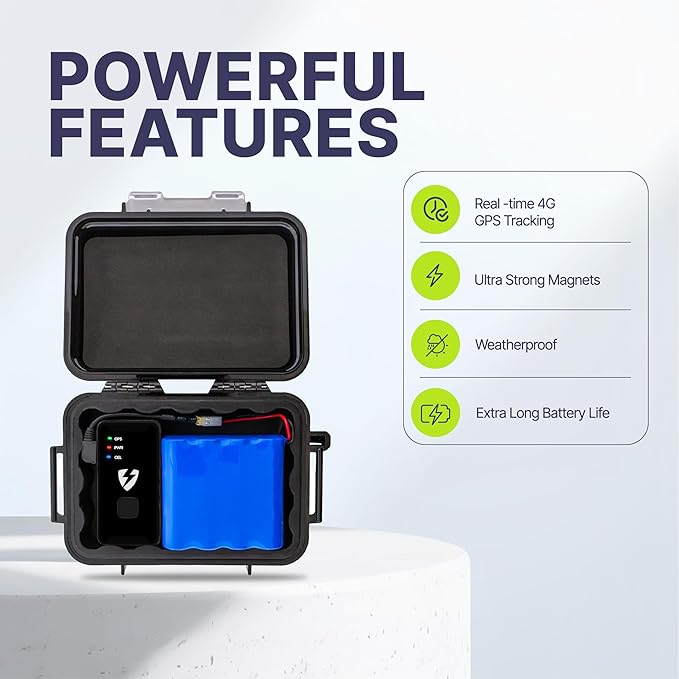 Lightning GPS GL300 Tracker Device for Vehicles w/Magnetic Case and Battery – Real-Time GPS Tracking, Vehicle & Fleet Monitoring, Hidden Tracking for Cars, Trucks or Trailers – Subscription Required