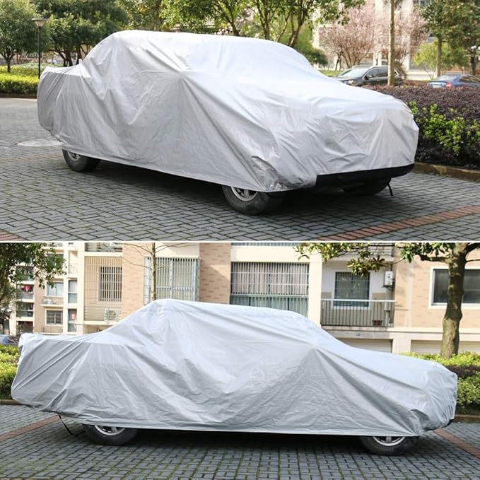 Kayme 6 Layers Truck Cover Waterproof All Weather, Sun Uv Rain Protection Heavy Duty Outdoor Pickup Cover, Universal Fit (Length Up to 242 inch) XL