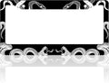Black and White Snake Crawling License Plate Frame Gothic License Plate Holder for Front or Rear Car Tags Stainless Steel Funny Car Decoration with Screws 6.3 X 12.2 in