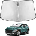 Econour Windshield Sun Shade for 2018-2025 Hyundai Kona Accessories Sunshade Window Sun Visor Protector Foldable Blocks UV Rays Keep Your Car Cooler