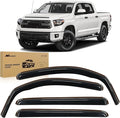 Nilight in-Channel Rain Guards for Toyota Tundra Crew Max 2007 2008 2009 2010 2011 2012 2013 2014 2015 2016 2017 2018 2019 2020 2021, Vent Window Visors, Original Window Deflectors-4PCS