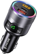 Syncwire Bluetooth 5.4 FM Transmitter for Car, 38W PD&QC3.0 Dual USB Charging Bluetooth Car Adapter Microphone & Bass Sound MP3 Music Player FM Kit with Hands-Free Calling