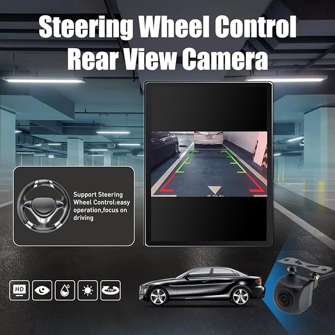 Kunfine Tesla Style Car CarPlay Android Auto Navigation Stereo GPS Radio Reverse Camera 9.7" IPS Touchscreen Headunit Tablet Media Player For Peugeot 301 13-22, if Applicable Quad Core 1G+32G Advanced