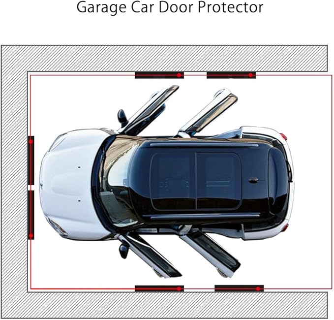 Garage Wall Protector Bumper Guards - 6 Pack Universal 1-3/16" Thick Car Door Edge Guard Self-Adhesive Comprehensive Protection EVA Foam Scratch Prevention Padding for Warehouse Parking Narrow Garage