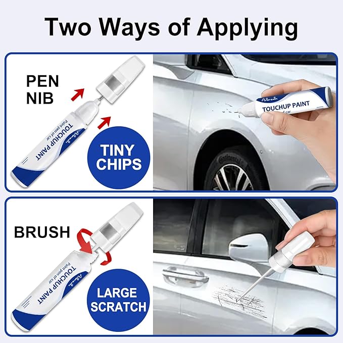 Bright White(PW7/GW7) Touch Up Paint for Dodge-Exact Match–Chips and Nicks Car Paint Scratch Repair Kit Automotive Paint Pen for Challenger/Durango/Grand Caravan/Charger/RAM