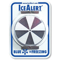 SmartSign Ice Alert Sign - 12 x 7 inch, Universal Mount Temperature Sensitive Indicator with Post-Section Bracket, 40 mil Rustproof Aluminum, Blue, Grey and White, Set of 1, Made in USA