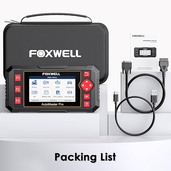 FOXWELL NT604 OBD2 Scanner Diagnostic Tool, Check Engine Code Reader, ABS SRS Transmission Airbag Car Scanner, Car Scan Tool for All Vehicles, English/Spanish Ver., Lifetime Free WiFi Update, AutoVIN