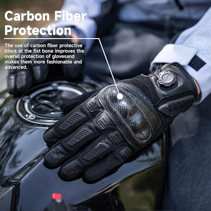 VXW High Protection Motorcycle Gloves for Men - Gel Palm Sliders& Joints Protection Design, High-Speed Sports Gear for MTB/ATV/BMX/Motocross/Racing/Dirt Bike Gear
