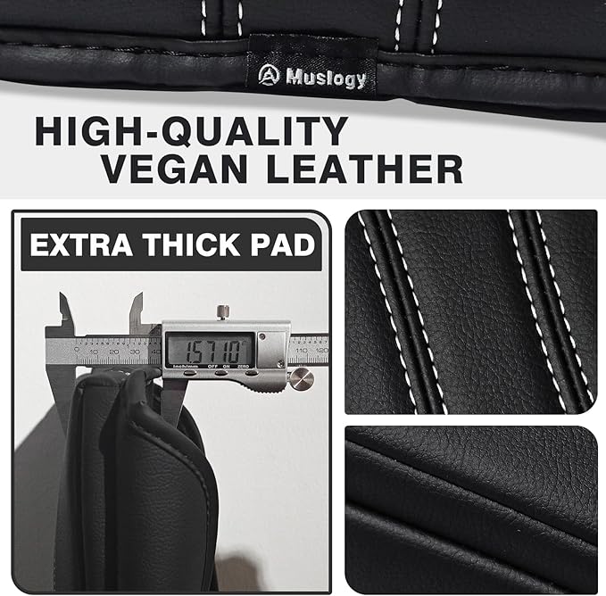 Muslogy Center Console Cover 1-Inch Extra Thick Armrest Pad Compatible with 2024 2025 GMC Acadia & Chevy Traverse&2025 Buick Enclave Arm Rest Cushion Padding Anti-Scratch Console Leather Lid Protector
