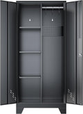 Metal Garage Storage Cabinet for Home,Storage with Doors and Shelves,61" Locking Tool for Office,Garage,Gym,School(61" Home Office Cabinet)