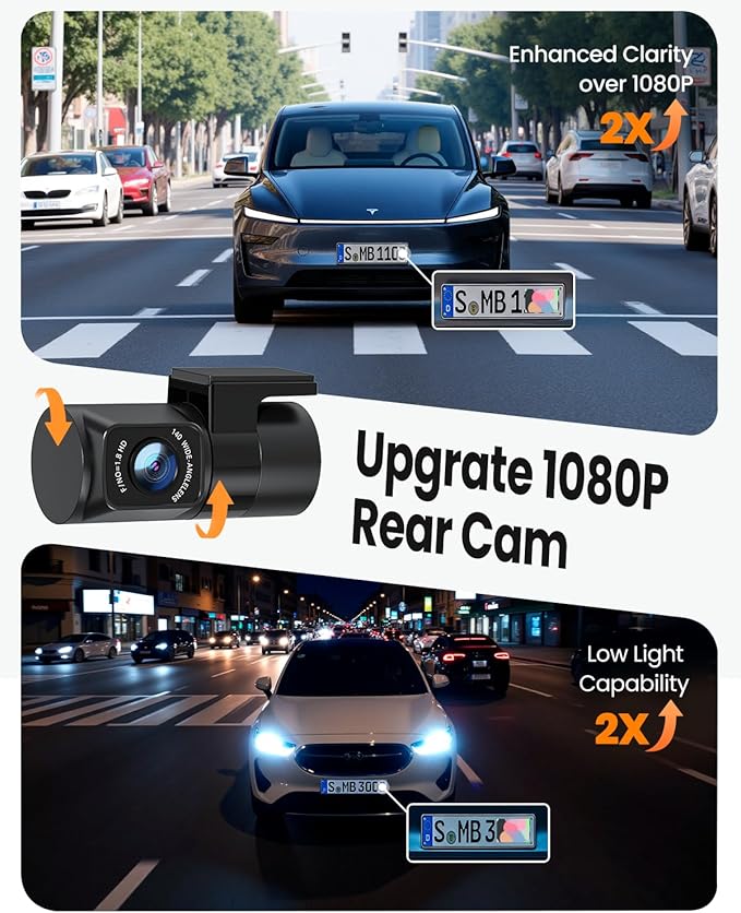 4K Dash Cam Front and Rear, Built-in WiFi GPS, 3.3"IPS Screen, HDR Night Vision Car Dash Camera, for App Control, G-Sensor, Loop Recording, Accident Record, Parking Monitor, Support 512GB Max