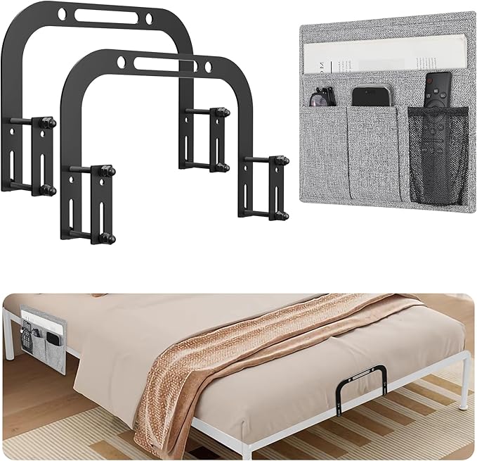 Mattress Slide Stopper, YUOROS Non Slip Mattress Gripper for Metal Bed Frame, Holder Retainer Bar to Keep Mattresses Topper from Sliding