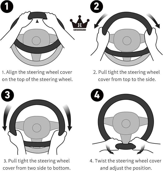 Car Steering Wheel Covers for Women Padded Carbon Fiber PU Leather Cute Auto Interior Accessories for Vehicle, Sedan, Universal, Anti Slip, Green, Standard Size 14.5-15"(37-38cm)