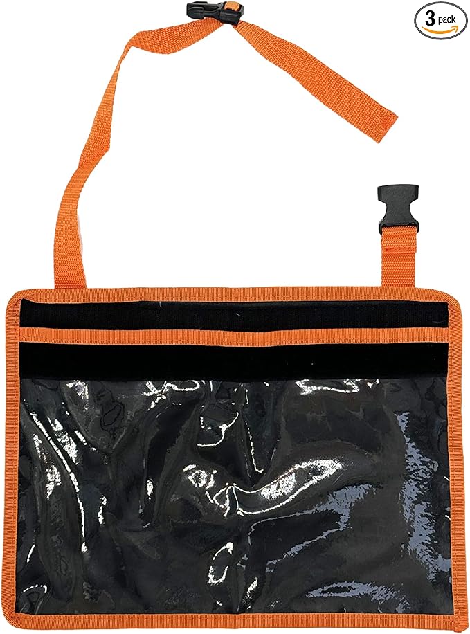 License Plate Holder with Hanging Strap, Test Drive Tag Bag, Dealer Plates License Frame Cover, for Car SUV Truck (Orange, 3)