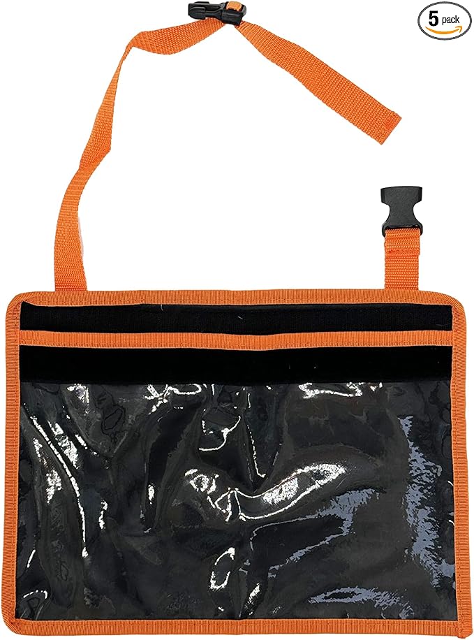 License Plate Holder with Hanging Strap, Test Drive Tag Bag, Dealer Plates License Frame Cover, for Car SUV Truck (Orange, 5)