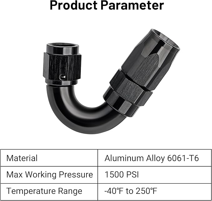 EVIL ENERGY 4AN 150 Degree One Piece Full Flow Hose End Fitting Swivel For CPE Braided Hose