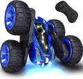 Tecnock Remote Control Car, 2.4GHz RC Cars with USB-C Easy Charging, 4WD Double Sided 360° Rotates and Flips RC Stunt Car, Toys Gift for Boys and Girls
