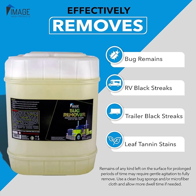 Image Wash Products Bug Remover – (5 Gallon) Best Bug Remover for Cars/Truck Exterior | Bug Cleaner for Vehicles, Car Bug Remover Spray, Bug Off Car Cleaner, Bug Wash for Cars