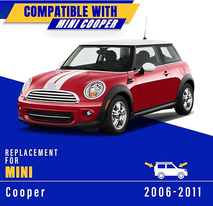 3 wipers Replacement for 2006-2011 Mini Cooper, Windshield Wiper Blades Original Equipment Replacement - 19"/18"/10" (Set of 3) U/J HOOK