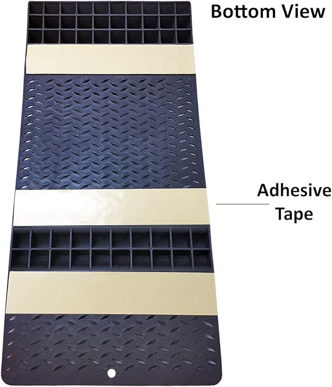 Electriduct Pack of 6 Plastic Parking Mat Guides for Garage Vehicles, Antiskid Car Safety Park Aid - Gray