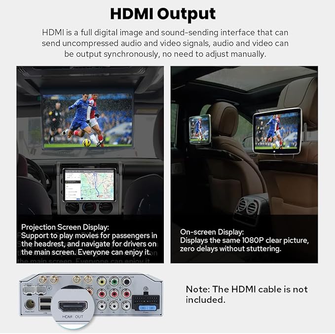 Joying Single Din Touchscreen Radio 10.1 Inch Car Stereo with Apple Carplay & Android Auto, 4GB+64GB Android 13 Head Unit with Mirror Link, AM/FM, Bluetooth, SWC, GPS(JY-UTS10N4)