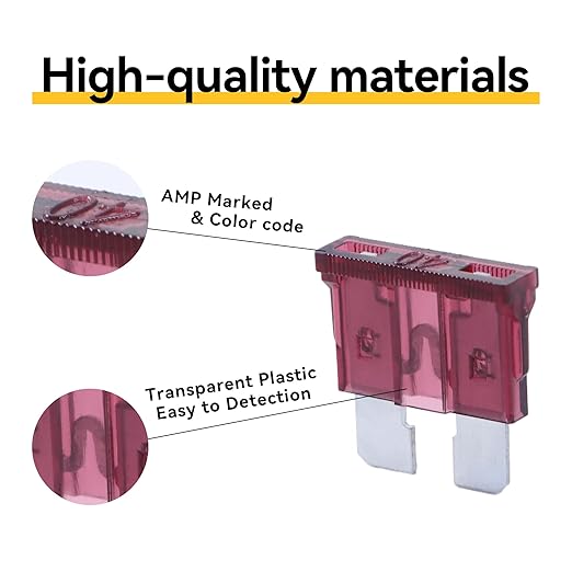 100 Pack Auto Fuses 40 AMP ATC/ATO Standard Regular Fuse Blade 40A Car Truck Boat Marine RV