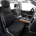 LUCKYMAN CLUB Custom Fit Seat Covers for 2019-2024 2025 Chevy Silverado Sierra 1500 Crew Cab, 2020-2024 2025 Silverado Sierra 2500 3500 Crew Cab (Black)
