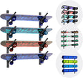Skateboard Rack Wall Mount – Skateboard Wall Hanger, Snowboard Display Wall Mount, Ski Holder | 4-Floor Skateboard & Ski & Snowboard Storage Rack | Snowboard & Ski Lover Gifts