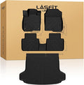 LASFIT Floor Mats & Cargo Liner for Honda HRV 2026 2025 2024 2023 (Gasoline & Hybrid) & for Acura ADX 2025, All Weather TPE Custom Fit HR-V Floor Liner Accessories, 1st & 2nd Row & Trunk Mat, Black